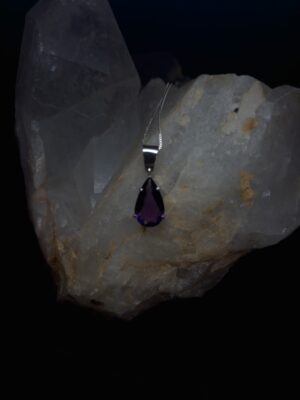 IMG_0418 Colar Prata e Ametista Modelo Gota