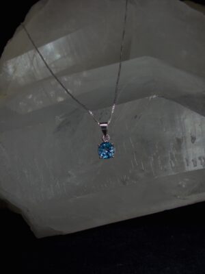 IMG_0474 Corrente Prata e Pingente Topázio Azul
