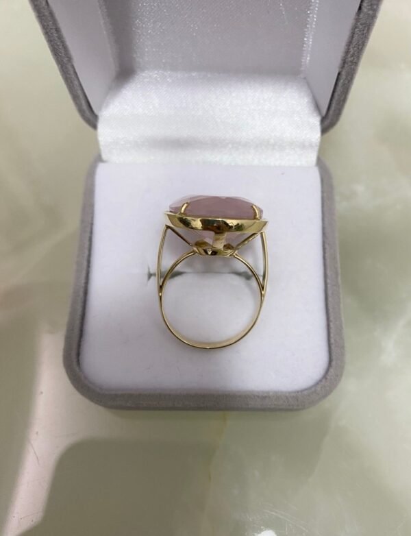 Anel Ouro e Quartzo Rosa - Imagem 3