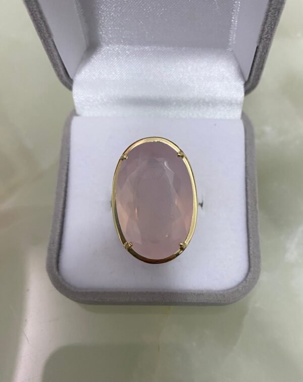 Anel Ouro e Quartzo Rosa - Imagem 4
