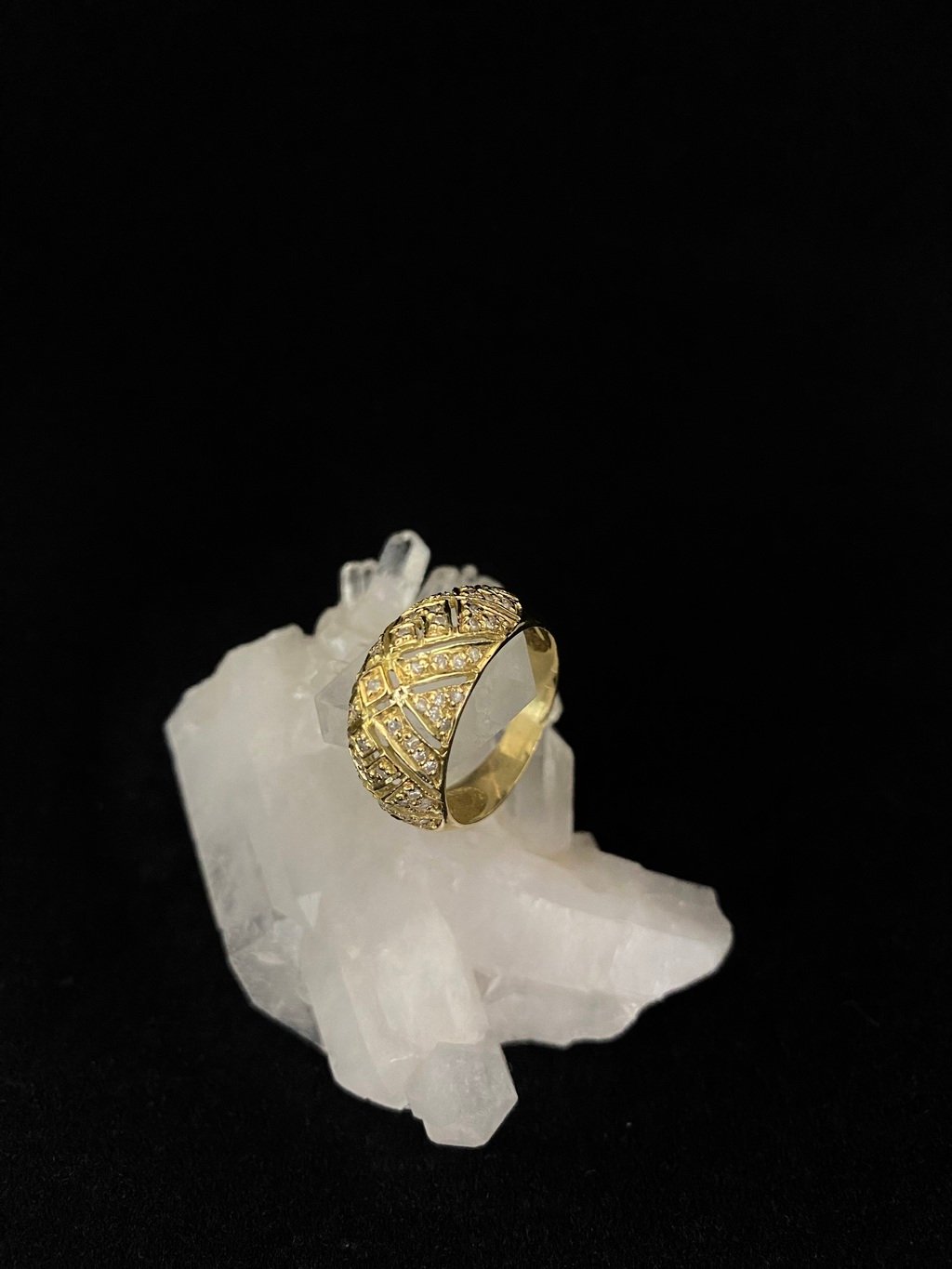 Anel Ouro Modelo Constelação de Diamantes - Imagem 2