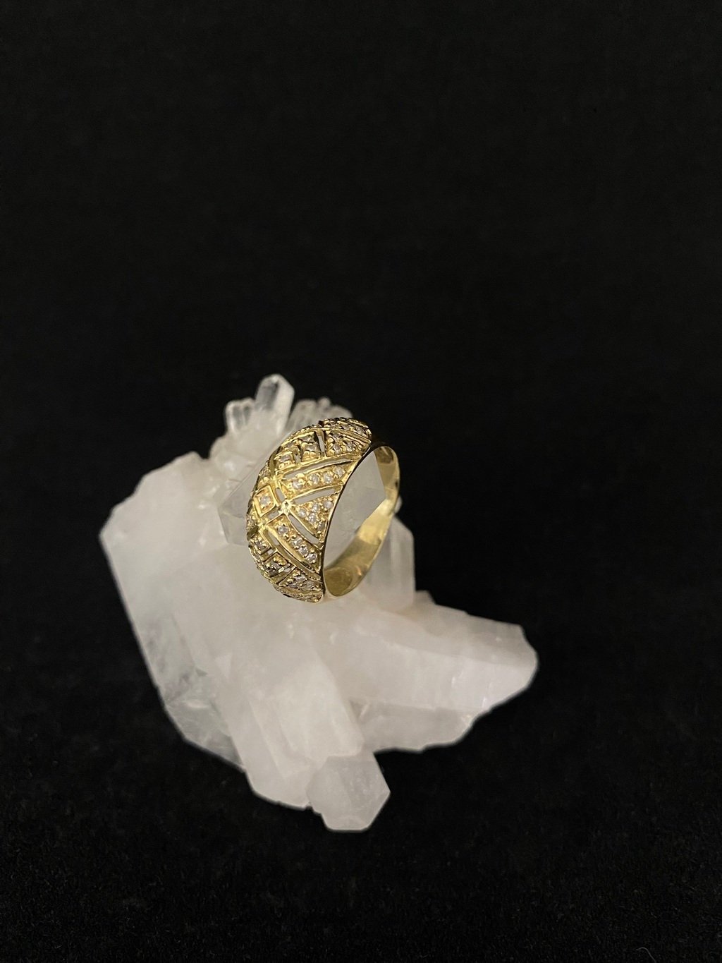 Anel Ouro Modelo Constelação de Diamantes - Imagem 3