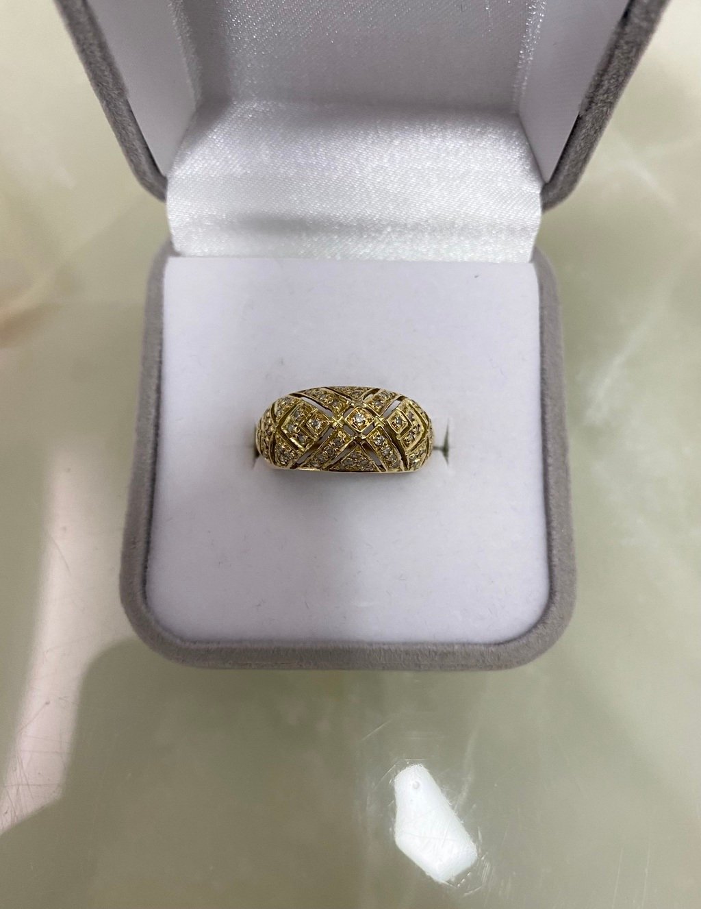 Anel Ouro Modelo Constelação de Diamantes - Imagem 4