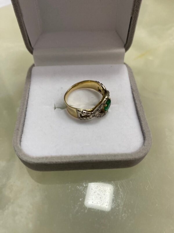 Anel Ouro, Esmeralda e Diamantes - Imagem 4