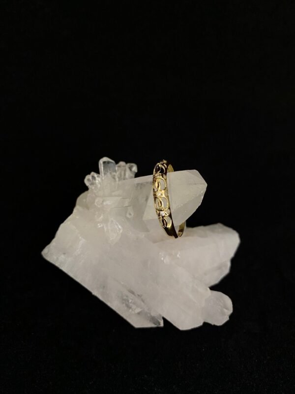 Anel Ouro e Diamantes Modelo Arco - Imagem 2