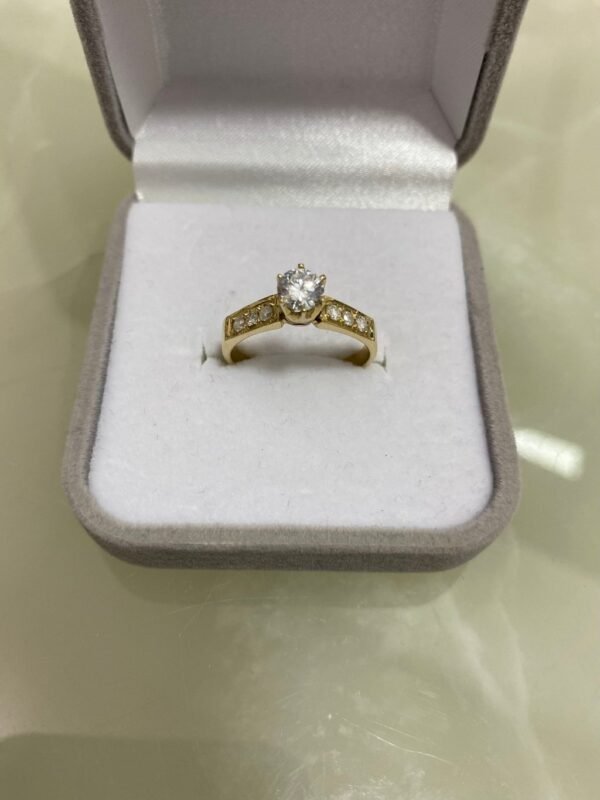 Anel Ouro e Diamante 50Pt - Imagem 2