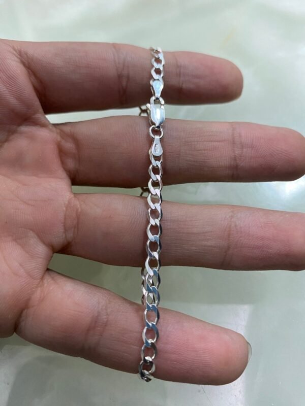 Pulseira Prata Modelo Grummet 4mm - Imagem 2