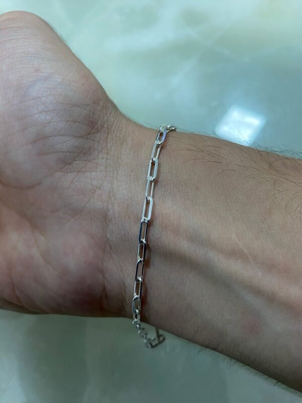 Pulseira Prata Modelo Cartiê 2mm - Imagem 3