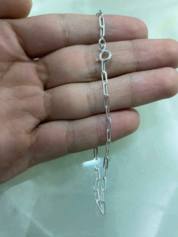 Pulseira Prata Modelo Cartiê 2mm - Imagem 4