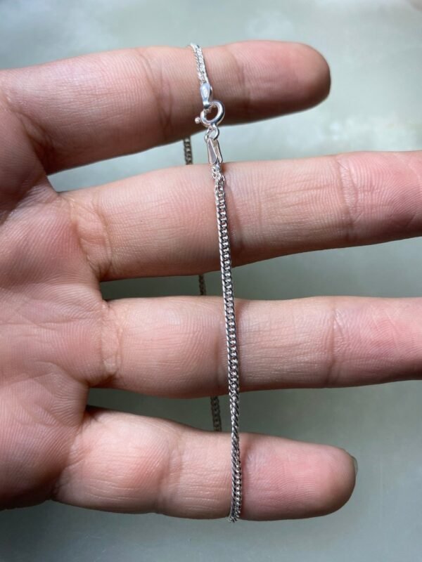 Pulseira Prata Modelo Escamas 2mm - Imagem 2