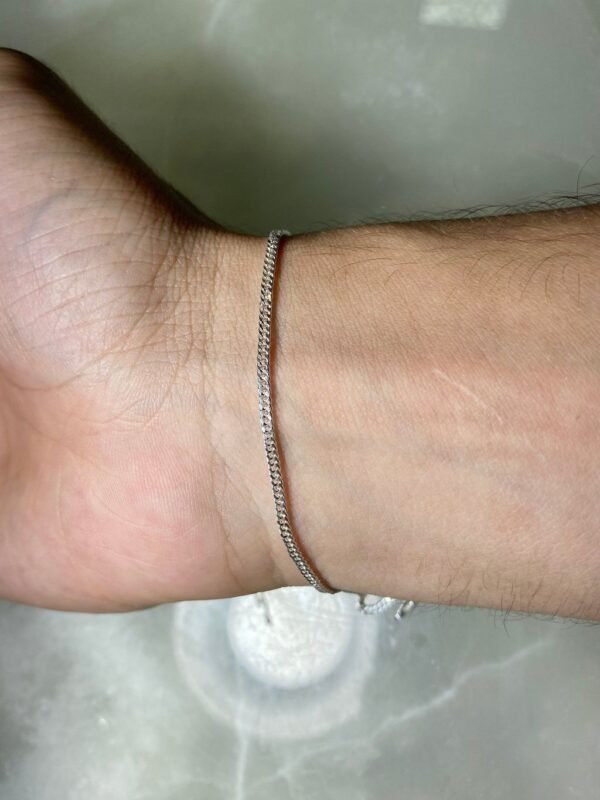 Pulseira Prata Modelo Escamas 2mm - Imagem 4