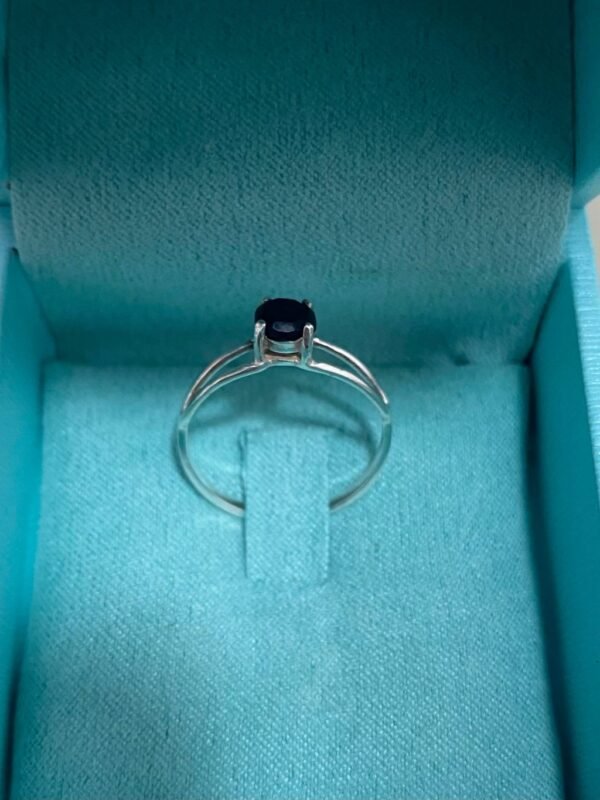 Anel Prata e Onix Modelo Dois Aros falange - Imagem 2