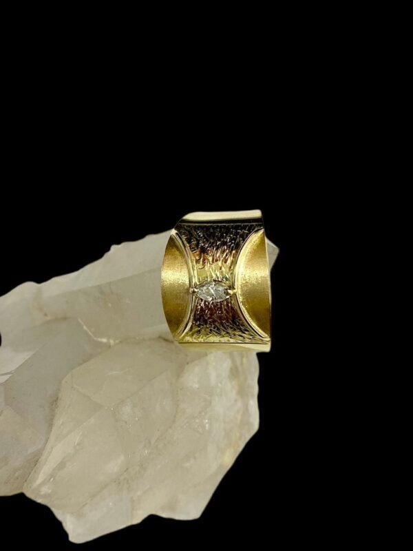 Anel Ouro e Diamante Modelo Cinturão Egípcio - Imagem 3