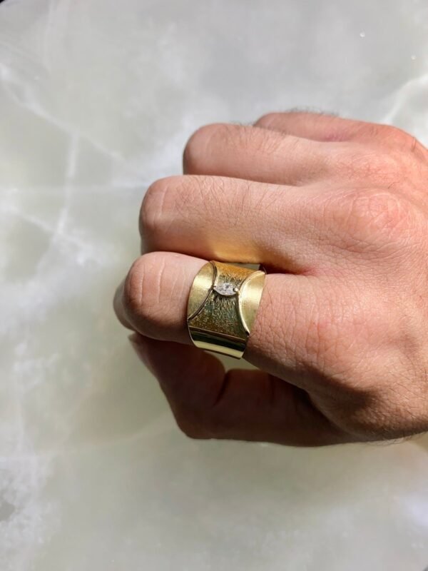 Anel Ouro e Diamante Modelo Cinturão Egípcio - Imagem 4