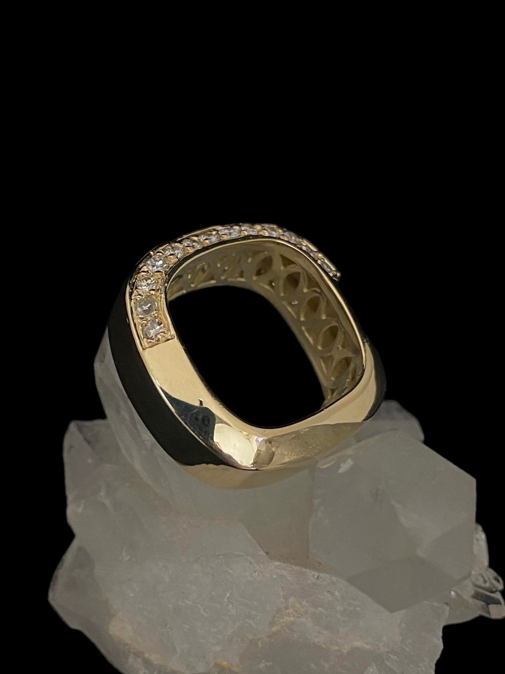 Anel Ouro Modelo Estrelas