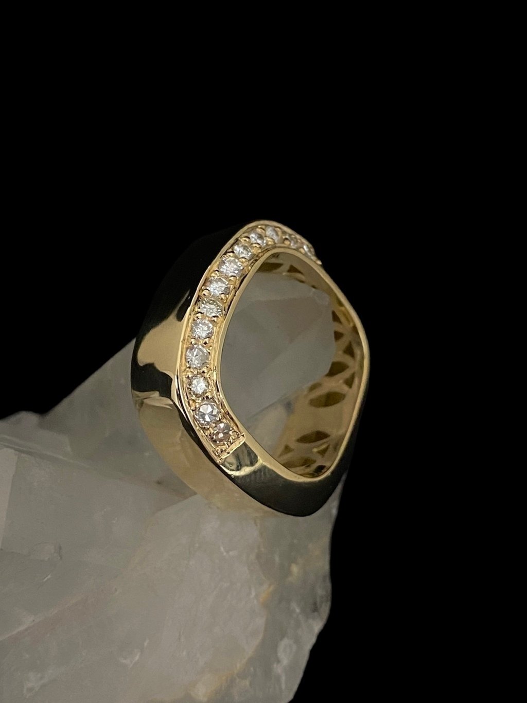 Anel Ouro Modelo Estrelas - Imagem 5