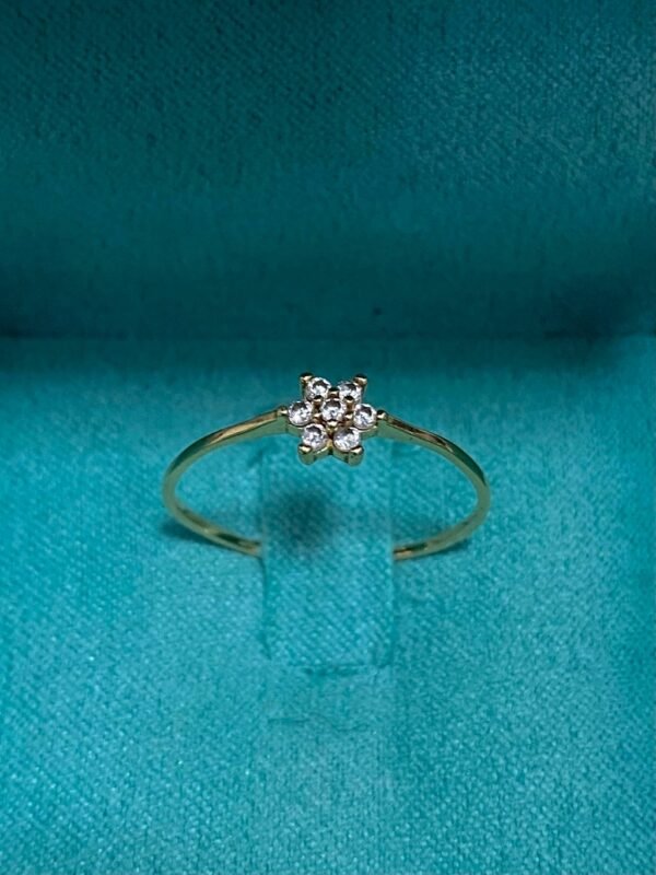 Anel Ouro Modelo Flor de Diamantes - Imagem 2