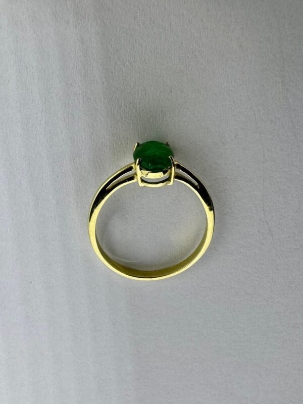 Anel Ouro e Esmeralda Oval - Imagem 2
