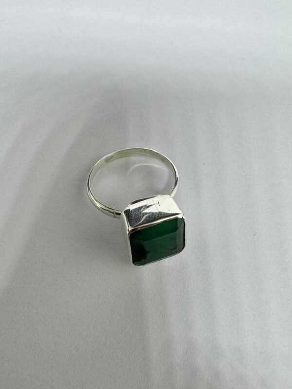 Anel Prata 925 e Esmeralda - Imagem 3