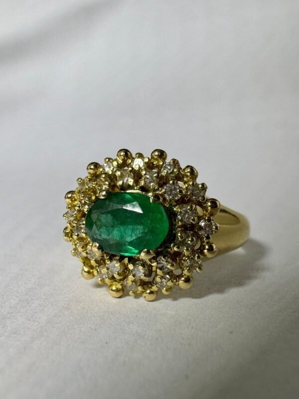 Anel Ouro, Esmeralda e Diamantes