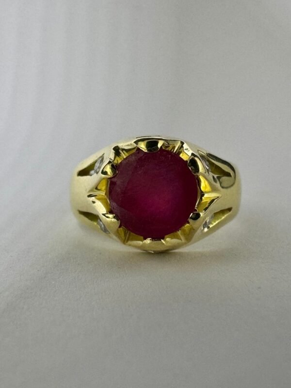 Anel Ouro, Rubi e Diamantes