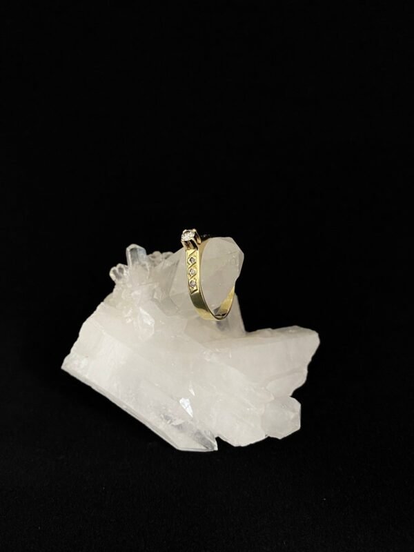 Anel Ouro e Diamantes Modelo Grego - Imagem 2