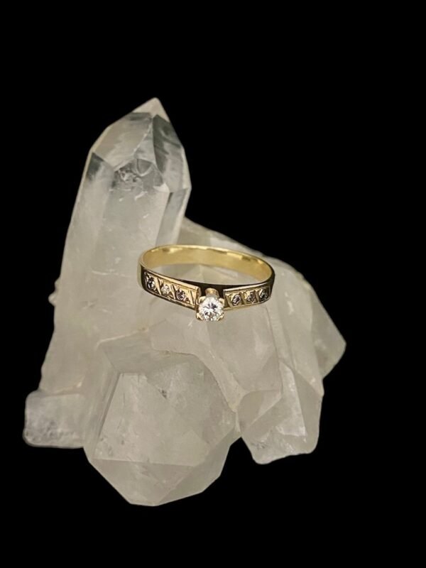 Anel Ouro e Diamantes Modelo Grego - Imagem 3