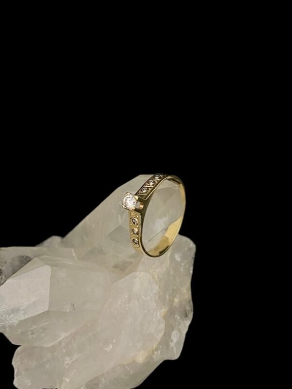 Anel Ouro e Diamantes Modelo Grego - Imagem 4