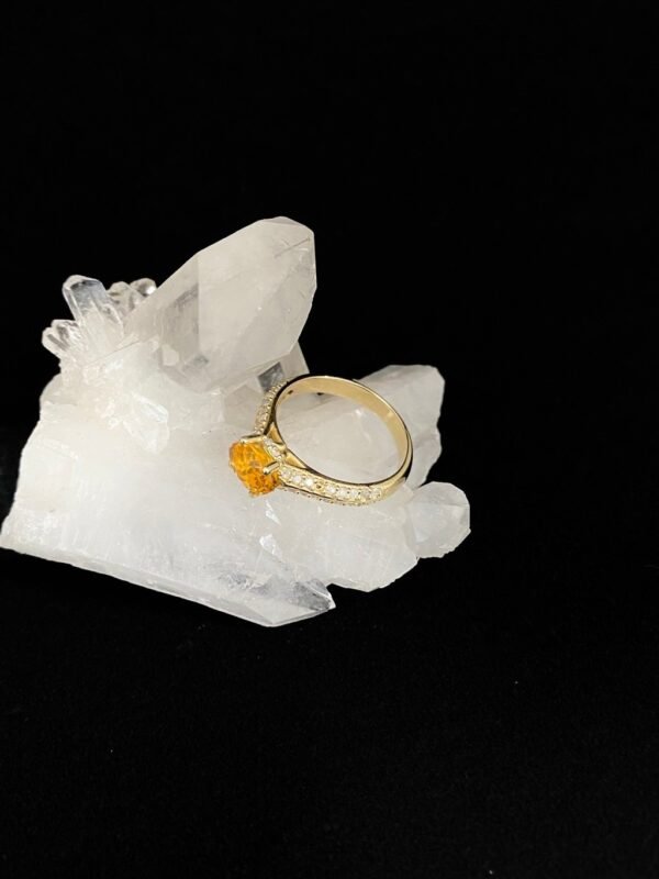 Anel Ouro, Citrino e Diamantes - Imagem 2