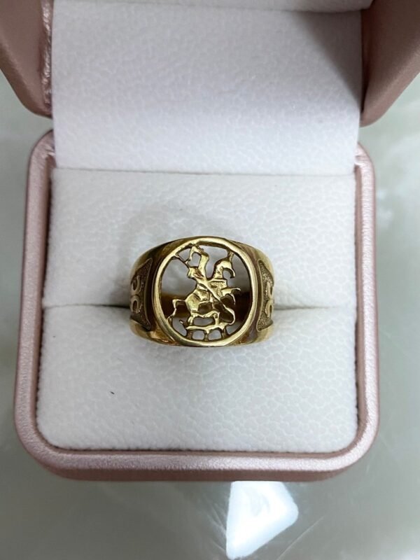 Anel Ouro Modelo São Jorge - Imagem 3