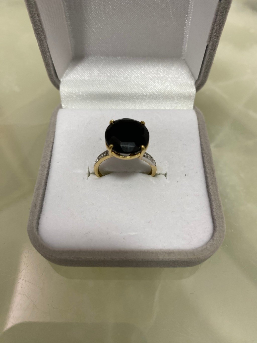 Anel Ouro, Onix e Diamantes - Imagem 4