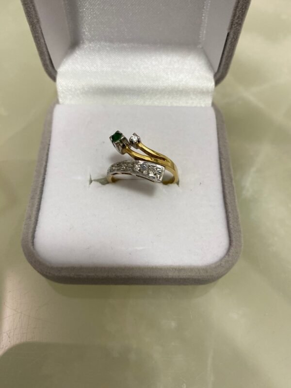 Anel Ouro, Diamantes e Esmeralda - Imagem 4